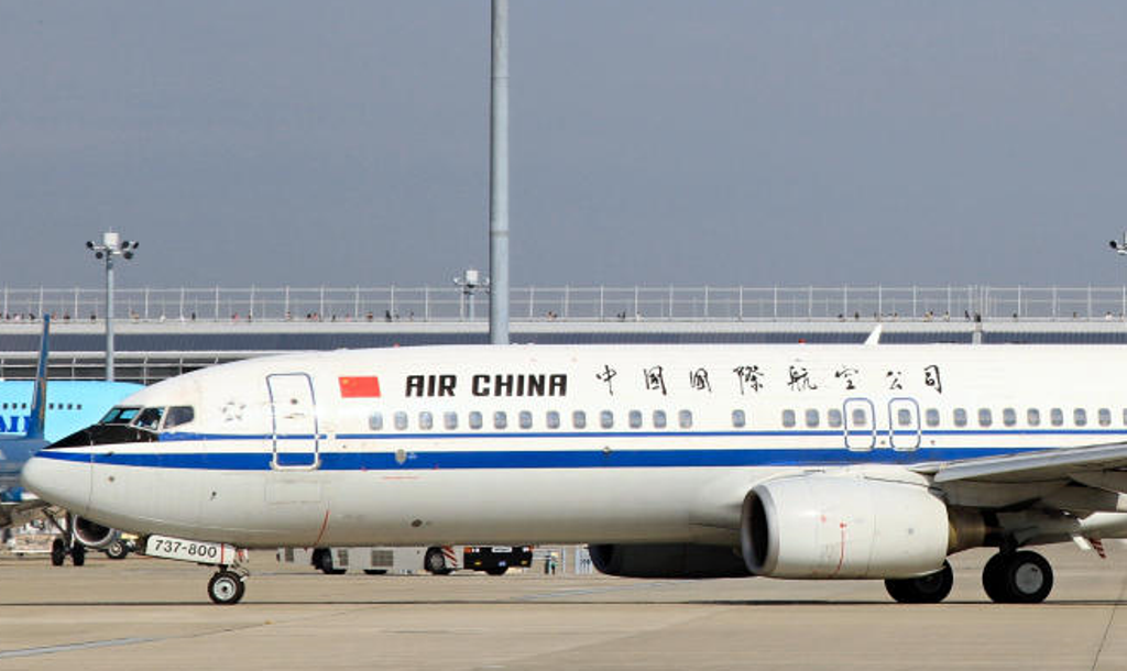 air china で上海